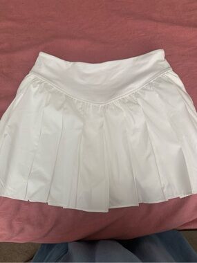 FP Movement by Free People White Pleated Circle Skater Skirt
